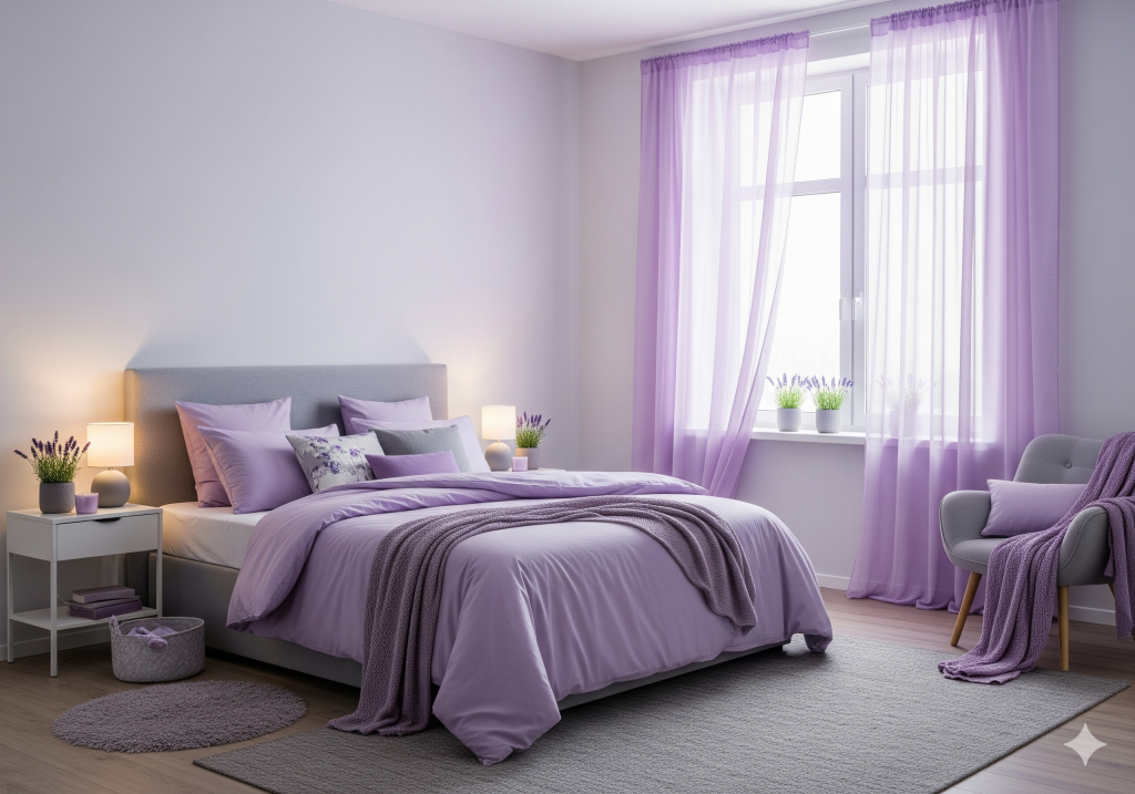 Lavender and Soft Grey for a Relaxing Experience